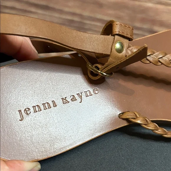 NWOT Jenni Kayne Genuine Leather Braided Tan Sandals | Size 41 / 10 - Picture 4 of 11